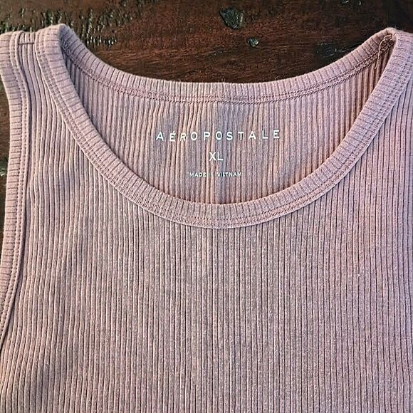 Aeropostale Ribbed Crop Tank Top – Pink/Purple – Junior XL - Picture 7 of 10